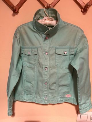 Cazadora vaquera verde niña