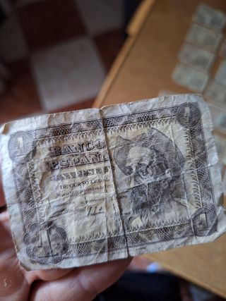 45 Billetes 1 Peseta España antiguos. 1° años 50
