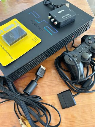 PS2 (PlayStation 2) - consola negra