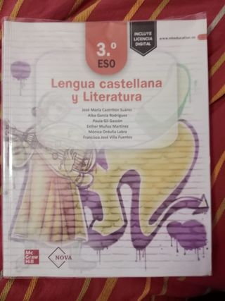 Libro de lengua castellana y literatura de 3 eso