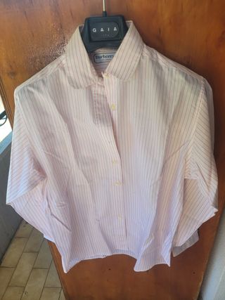 Camicia Burberry rosa a righe