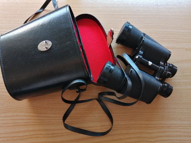 Prismáticos Vintage Marca SNS, 12x50- Buen Estado