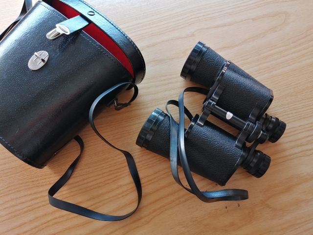 Prismáticos Vintage Marca SNS, 12x50- Buen Estado