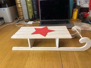 Slitta legno Natale - Decorazione