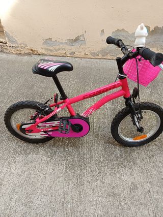 Bicicleta niña 16" rosa