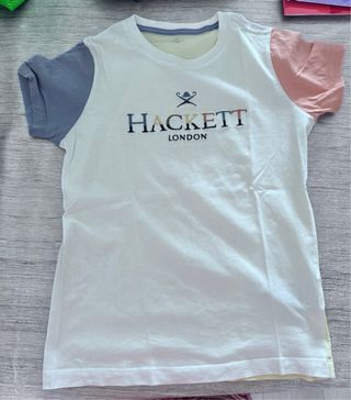 Pack de 4 Camisetas Hackett niño. Talla 7-8 años.
