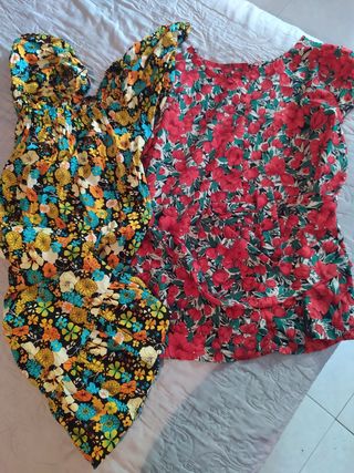 Vestidos estampados florales y camisa