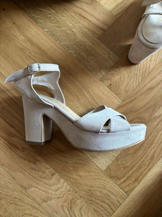 Sandali eleganti De Caro rosa scamosciati - nuovi