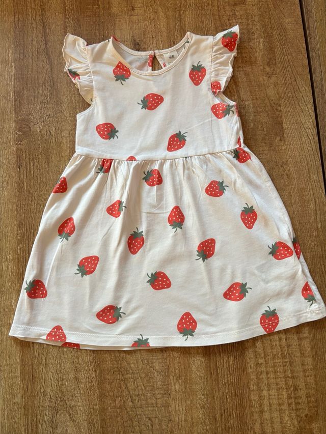 Vestido fresas H&M 12-18m