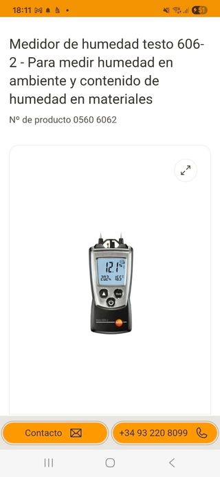 Medidor humedad Testo 606-2