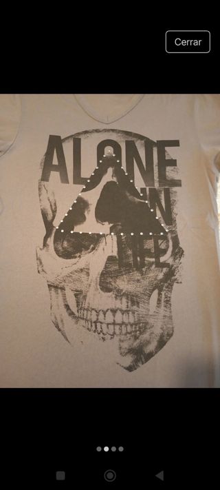 Camiseta gris Alone talla M