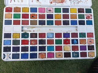 Acuarelas vintage - Caja metálica