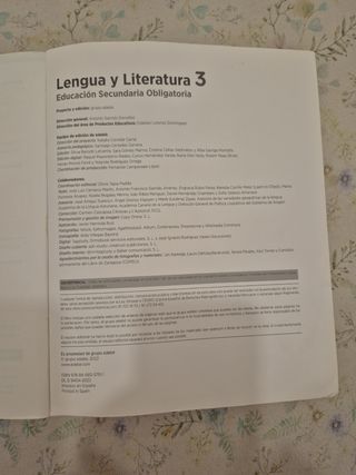 LENGUA Y LITERATURA 3 ESO