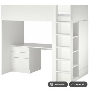 Litera SMÄSTAD Ikea - Blanca