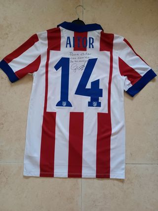 Camiseta Atlético Madrid firmada Cholo 14/15
