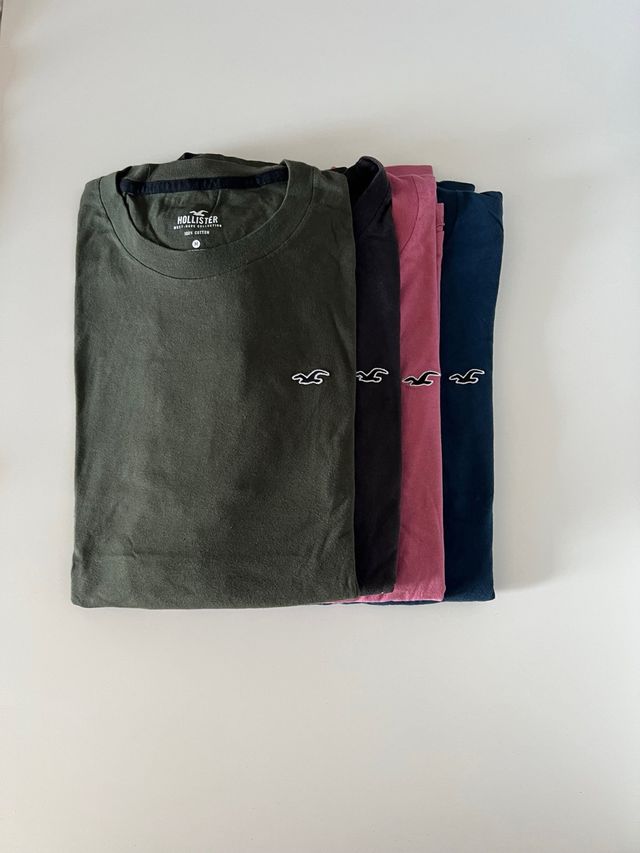 4 Camisetas Hollister M