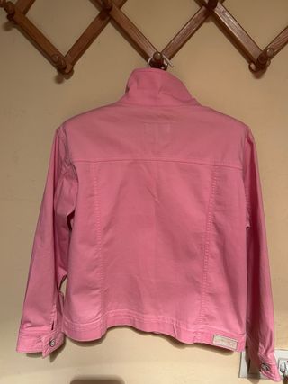Cazadora vaquera rosa niña