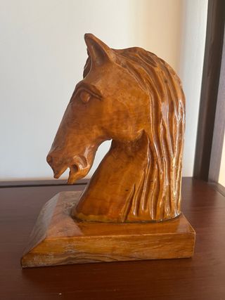Sujeta Libros Caballo Madera
