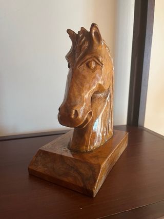 Sujeta Libros Caballo Madera