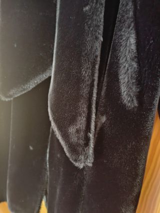 Abrigo mouton negro mujer talla 46