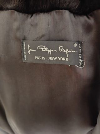 Abrigo mouton negro mujer talla 46