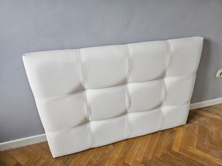 Cabecero cama blanco piel sintética