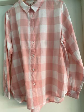 Blusa cuadros rosa HM