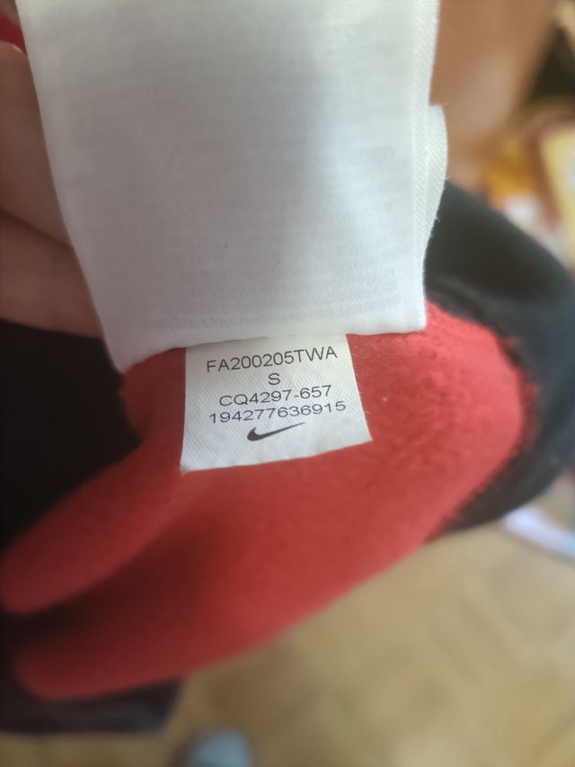 Sudadera Nike niño | roja-negra