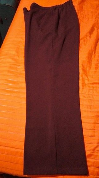 Pantalón vestir mujer granate o burdeos 