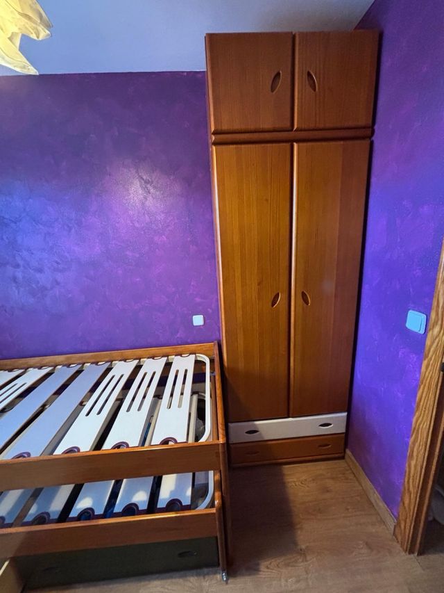 Cama nido + armario madera