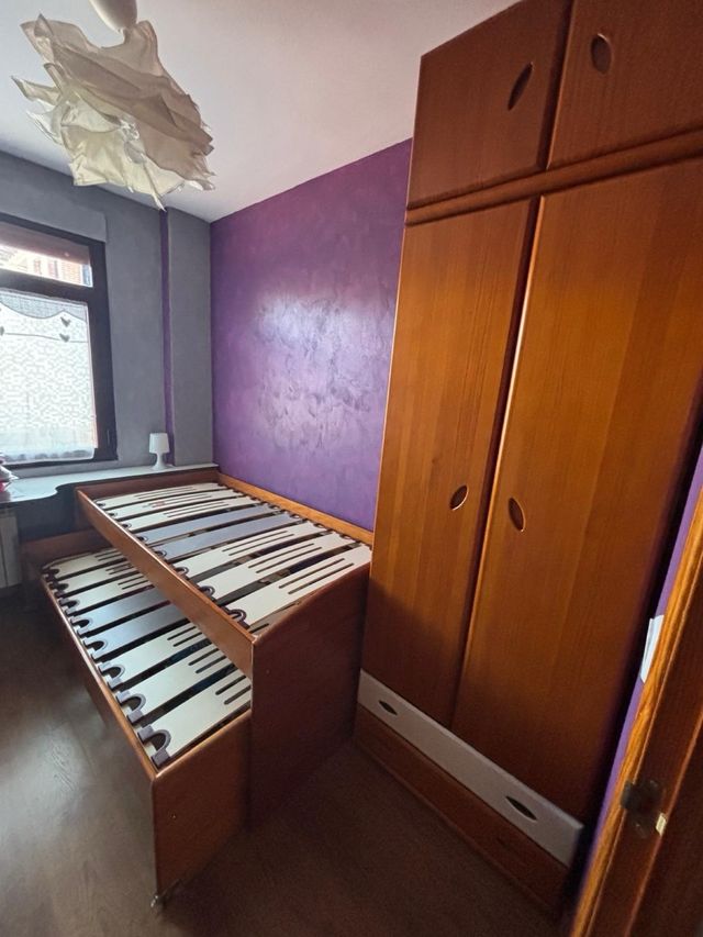 Cama nido + armario madera