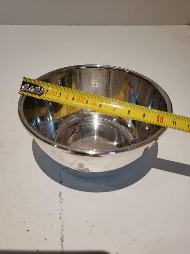 12 Cuencos metalicos plateados