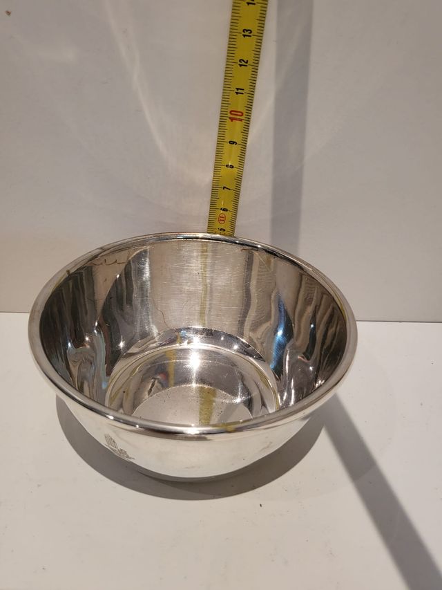 12 Cuencos metalicos plateados