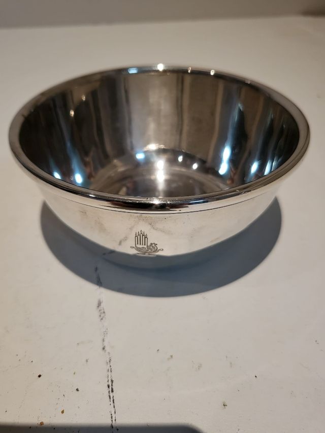 12 Cuencos metalicos plateados