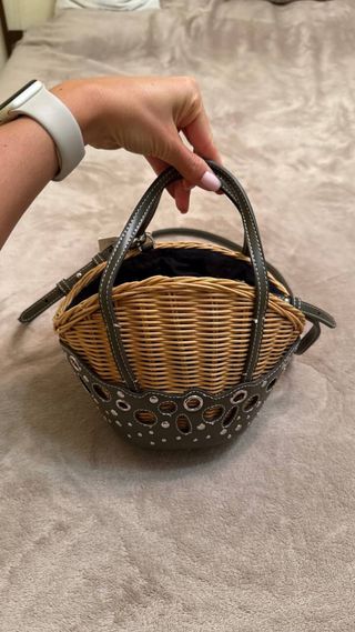 Bolso mimbre estilo rústico