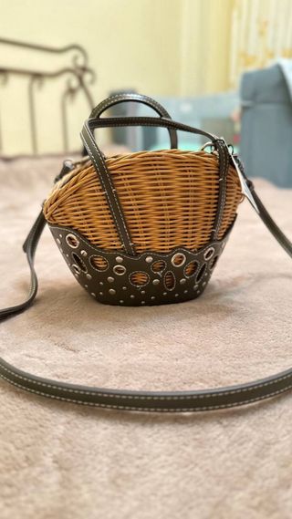 Bolso mimbre estilo rústico