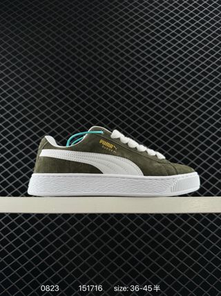 Puma Suede Platform Olive Green