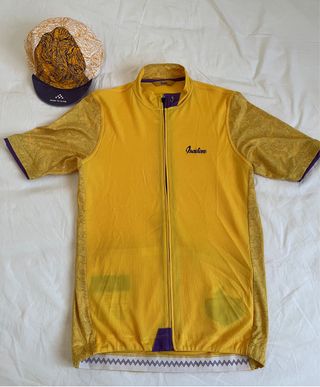 ISADORE - Maillot y Gorra ciclismo amarillo