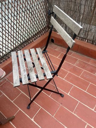 Mesa plegable jardín - marrón
