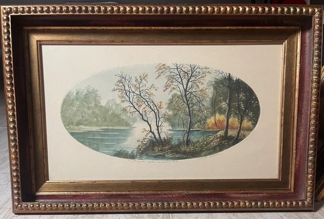 Cuadro otoñal enmarcado