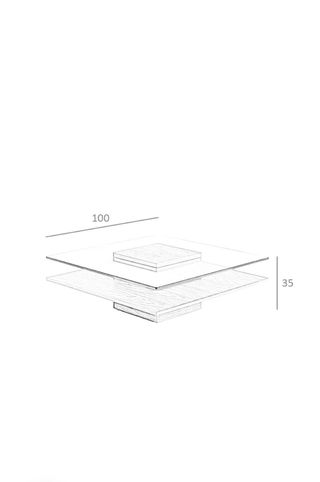 Mesa de centro cristal madera moderna maisons du
