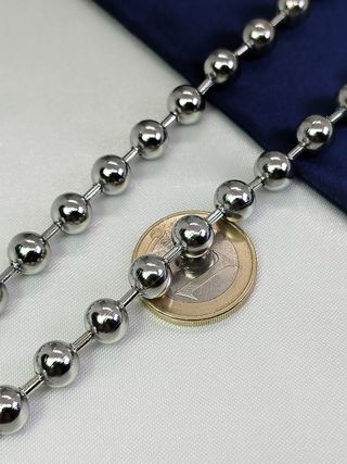 Collar bolas grandes de acero inoxidable