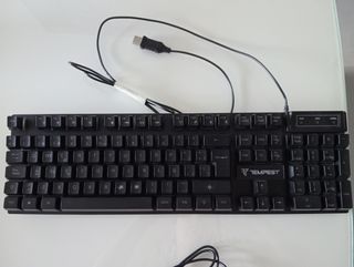 Teclado, raton RGB y alfombrilla TEMPEST