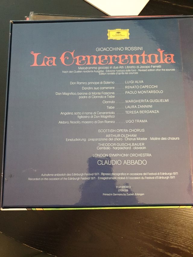 Triple La Cenerentola - Rossini - Vinilo