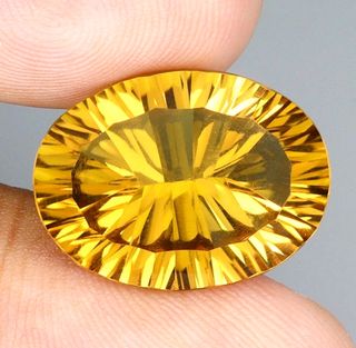 Citrino Amarillo Ovalado Tallado