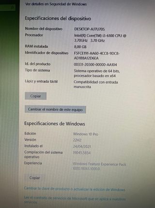 Monitor ASUS + torre + teclado 