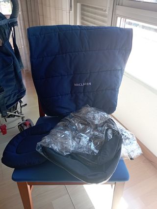 Silla paseo Maclaren azul y blanca