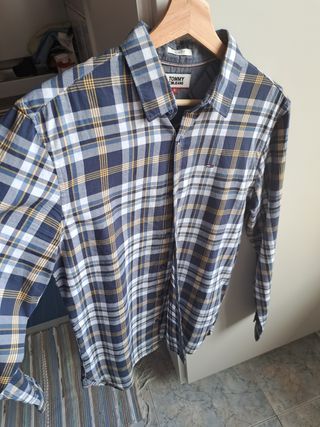 Camisa Tommy Jeans cuadros S 100% algodón