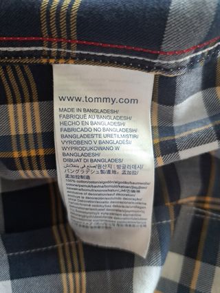 Camisa Tommy Jeans cuadros S 100% algodón
