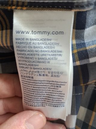 Camisa Tommy Jeans cuadros S 100% algodón